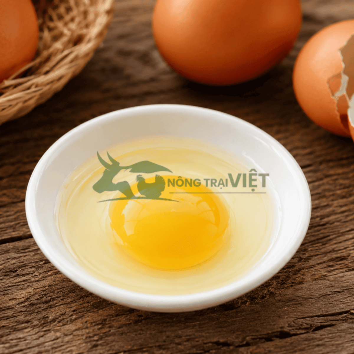 Lòng đỏ trứng vàng nhạt thường do khẩu phần ăn ít sắc tố