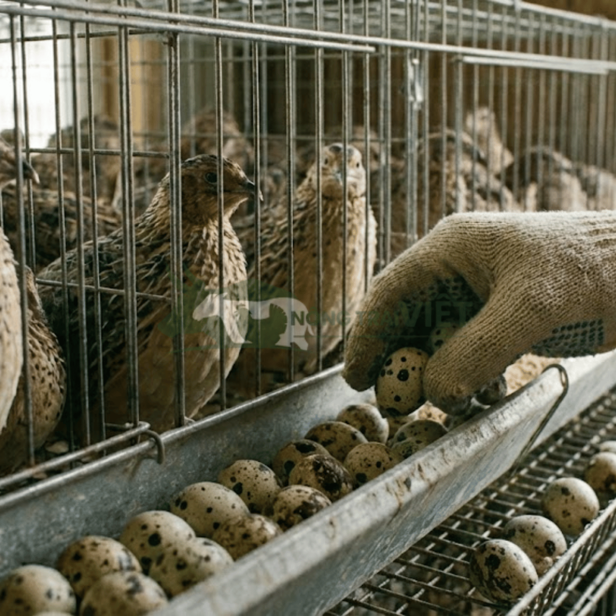 Nông dân thu hoạch hàng ngàn quả trứng cút sạch mỗi ngày nhờ mô hình lồng tầng